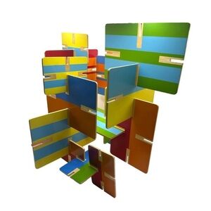 POTTERY‎ BARN KIDS Wooden Creativity Cards Construction Stacking Learning Toys